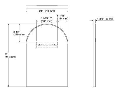 ESSENTIAL ARCH FRAMED MIRROR - KOHLER POPULAR - ( BRUSHED GOLD - POPULAR - 900x600 mm - 36inchX24inch )