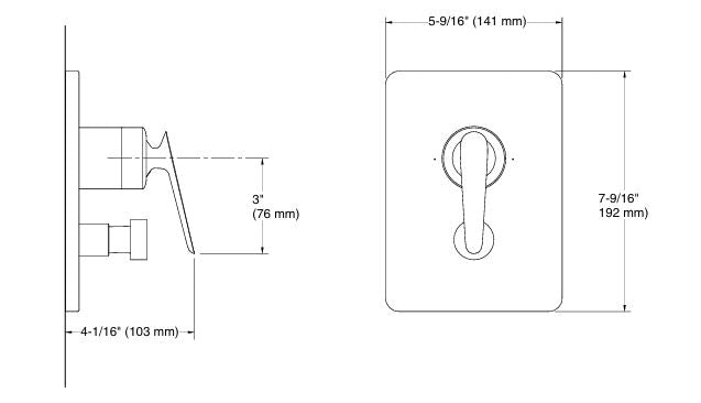 FLUENCE TM AQUA TURBO TM NON-THERMOSTATIC BATH AND SHOWER VALVE TRIM - KOHLER PREMIUM - ( VIBRANT ROSE GOLD - PREMIUM - 0x15 mm - 0inchX0.5inch )