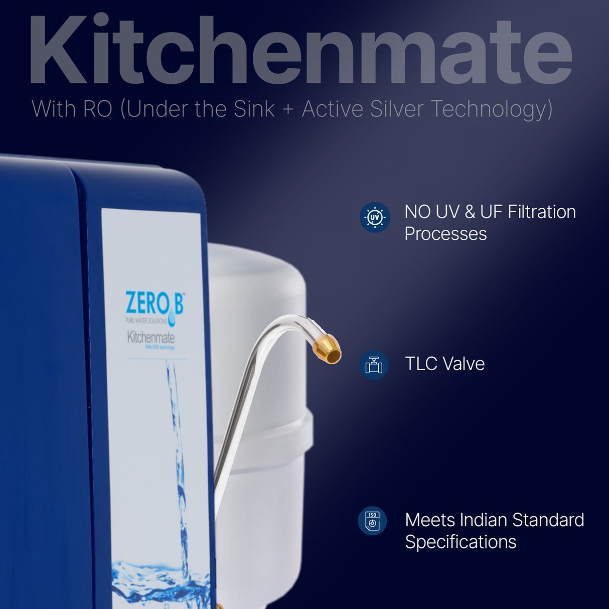 KITCHENMATE ESS NM - ZERO B ION EXCHANGE - ( WHITE - HWS - 0x0 mm - 0inchx0inch )