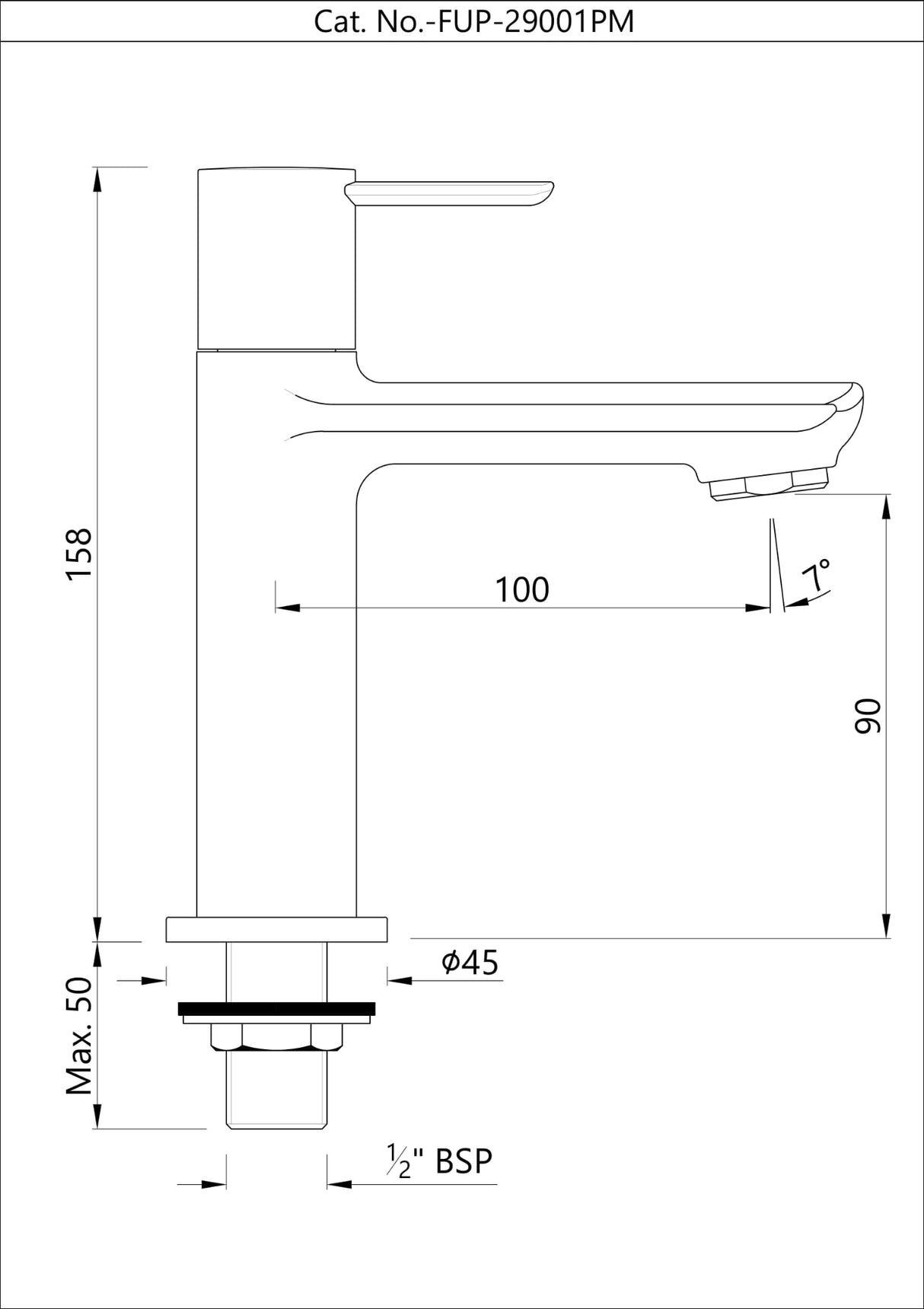 PILLAR COCK WITH FLANGE - JAQUAR FAUCETS - ( CHROME - FUSION PRIME - 0x15 mm - 0inchX0.5inch )
