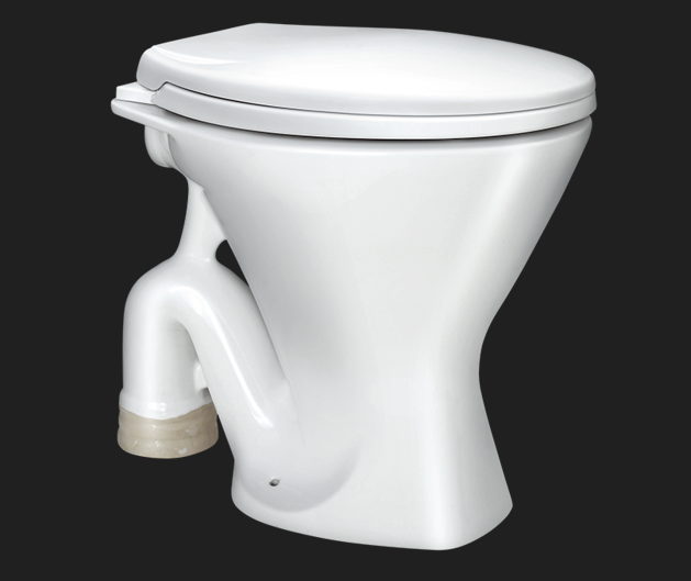 E.W.C  S-TRAP W/SEAT COVER(POPULAR) - HINDWARE -  ( STAR WHITE -  - 575x345x390mm - 23inchX13.8inchX15.6inch )