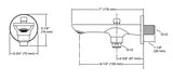 ALEO-BATH SPOUT W/DIVERTER - KOHLER PREMIUM - ( MATT BLACK - PREMIUM - 0x15 mm - 0inchX0.5inch )
