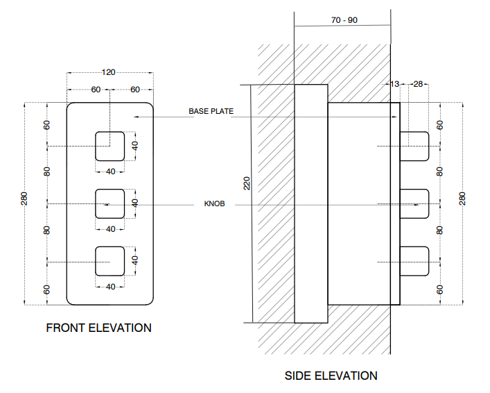 HIGH FLOW THERMO. DIVETER W/6 OUTLET - AQUANT -  ( ROSE GOLD -  - 0x0 mm - 0inchx0inch )