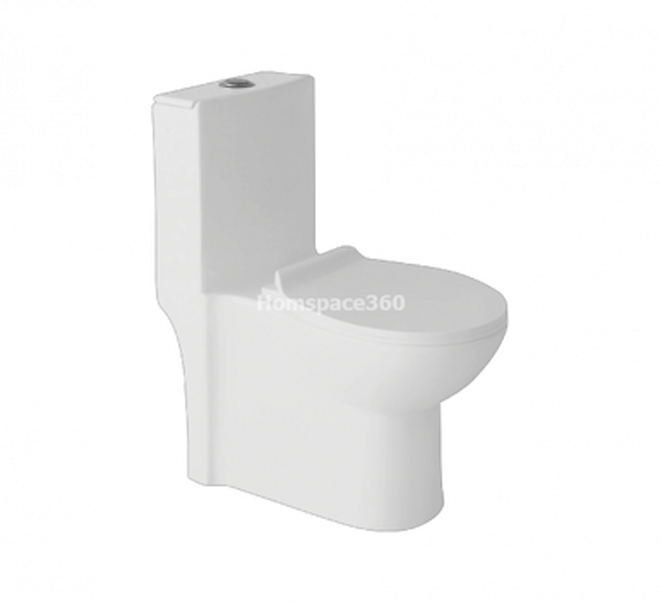 (PRUN) E.W.C ELEGANCE ONE-PIECE S-TRAP 220MM - HINDWARE -  ( STAR WHITE - ITALIAN - 660x360x730 mm - 26.4inchx14.4inchx29.2inch )