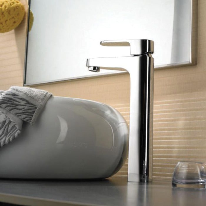 S.L.TALL BOY BASIN MIXER W/BRAIDED PIPES - ACQUAVIVA - ( BLACK MATT - NEO OVAL - 0x15 mm - 0inchX0.6inch )