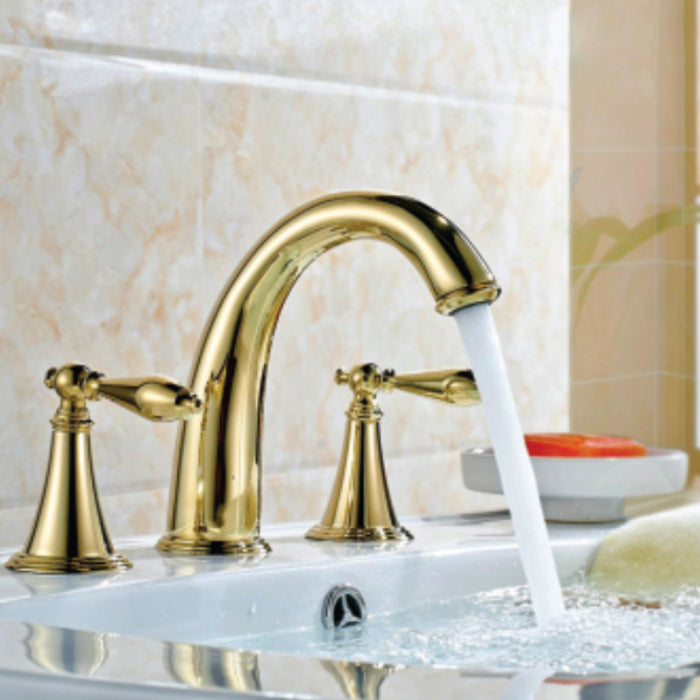 3-HOLE B/ MIXER DECK MOUNTED W/O POP UP - ACQUAVIVA - ( GOLD - FINI - 0x12 mm - 0inchX0.48inch )