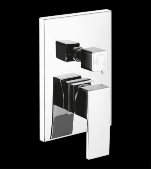 SINGLE LEVER DIVERTER 2 IN 4 OUTLETS - AQUANT -  ( CHROME -130X190mm -5.2inchx7.6inch )