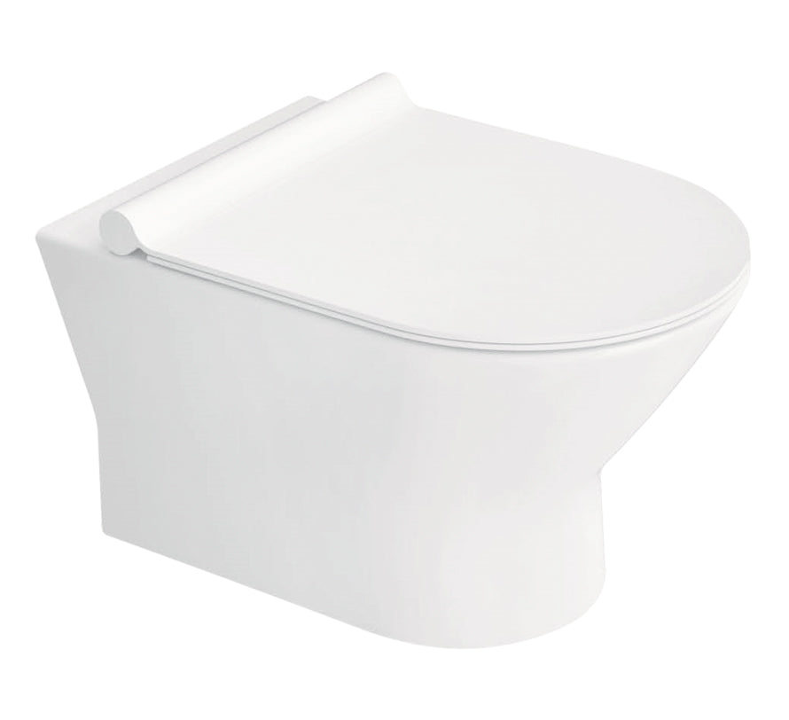 RIMLESS EWC WM FABIO NEO W/CONCEALED FIXATION & SOFT CLOSE SC - HINDWARE -  ( STAR WHITE - FABIO NEO - 510x360 mm - 20.4inchX14.4inch )