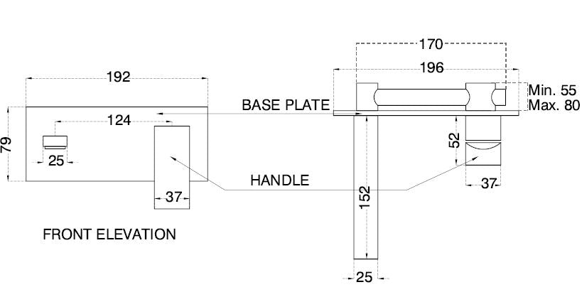 BRASS BASIN MIXER W/M - AQUANT -  ( CHROME -  - 0x0 mm - 0inchx0inch )
