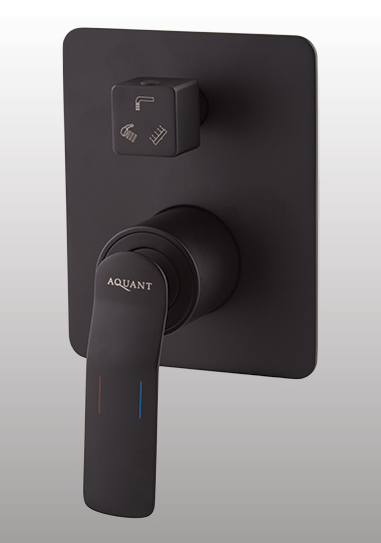 SINGLE LEVER DIVERTER CONC/B 3 OUTLETS - AQUANT - ( MATT BLACK - - 0x0 mm - 0inchx0inch )