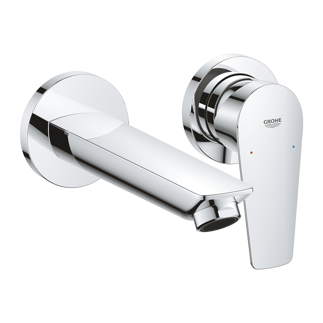 GROHE BauEdge Two-hole Basin Mixer – Chrome Wall-Mounted Faucet