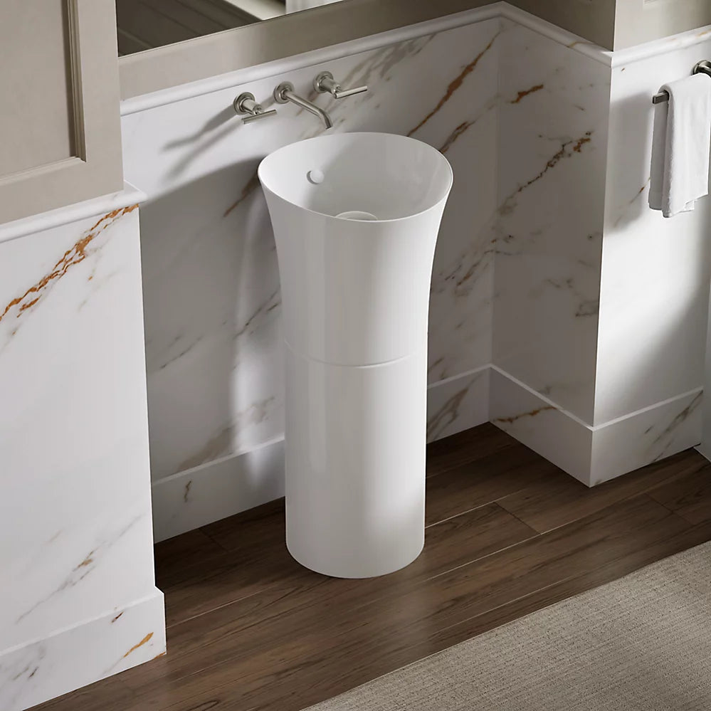 VEIL-WASH BASIN W/O PEDESTAL FOR 20701-0 - KOHLER LUXURY -  ( WHITE - LUXURY - 406x406 mm - 16.24inchX16.24inch )
