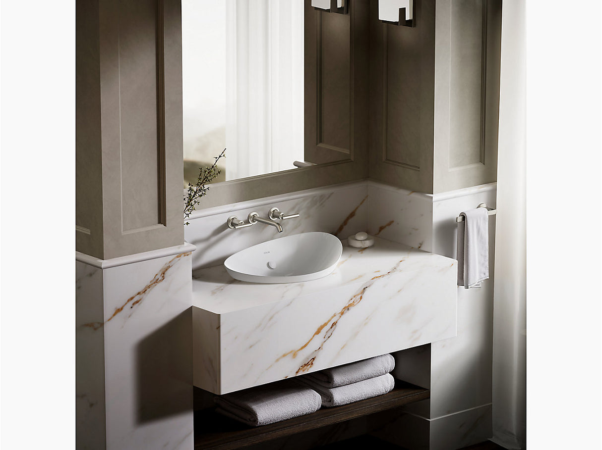 VEIL-TABLE TOP BASIN W/OVER FLOW - KOHLER LUXURY -  ( WHITE - LUXURY - 537x357 mm - 21inchX14inch )