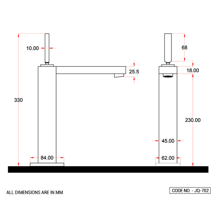 S.L BASIN MIXER LONG BODY W/BRAIDED PIPE - ACQUAVIVA - ( CHR - JOYQUATTRO - 0x15 mm - 0inchX0.6inch )