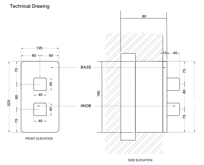 HIGH FLOW THERMOSTATIC DIVERTER WITH 3 OUTLETS 20MM INLET SQUARE SHAPE - AQUANT -  ( BRUSHED GOLD -  - 20x0 mm - 0.8inchX0inch )