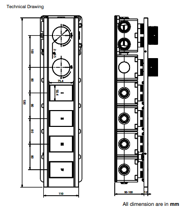 CONC THERMOSTATIC MULTI FUN 4 OUTLET SWITCH BUTTON DIVERTER WITH FLOW CONTROL 20 MM INLET - AQUANT - ( ROSE GOLD - PIANO SERIES - 20x0 mm - 0.8inchX0inch )