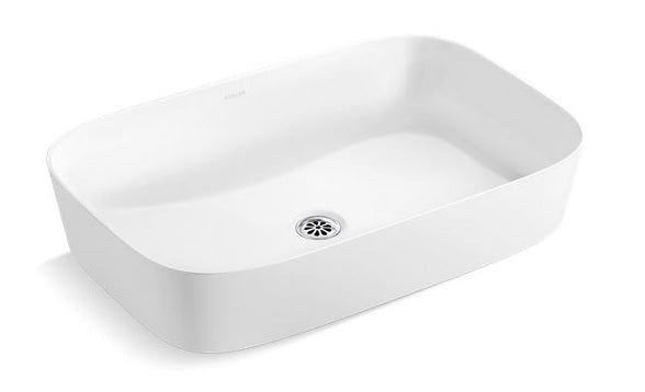 TABLE TOP VESSEL BASIN W/O FAUCET HOLE - KOHLER LUXURY -  ( WHITE - LUXURY - 0x600 mm - 0inchX24inch )