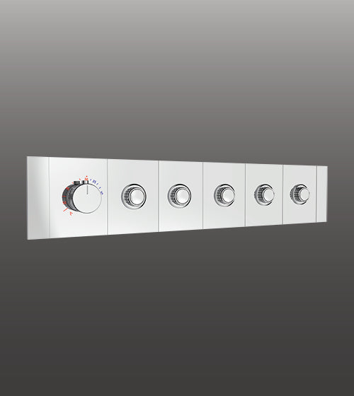 HIGH FLOW THERMOSTATIC MULTIFUNCTION DIVTR W/5OUTLET & FLOW CTRL (20 MM) - AQUANT -  ( CHROME -  - 0x0 mm - 0inchx0inch )