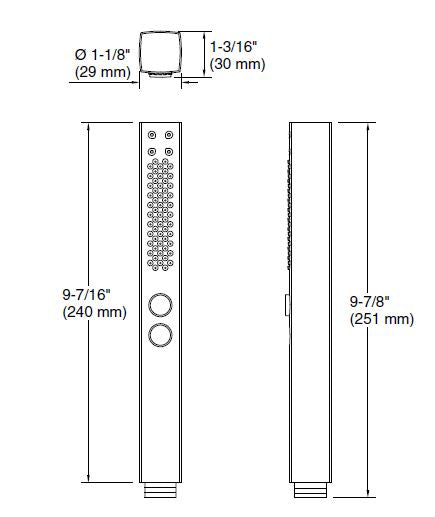 SQ MULTI FUNCTION HAND SHOWER W/HOSE - KOHLER PREMIUM -  ( POLISHED CHROME - PREMIUM - 0x0 mm - 0inchx0inch )