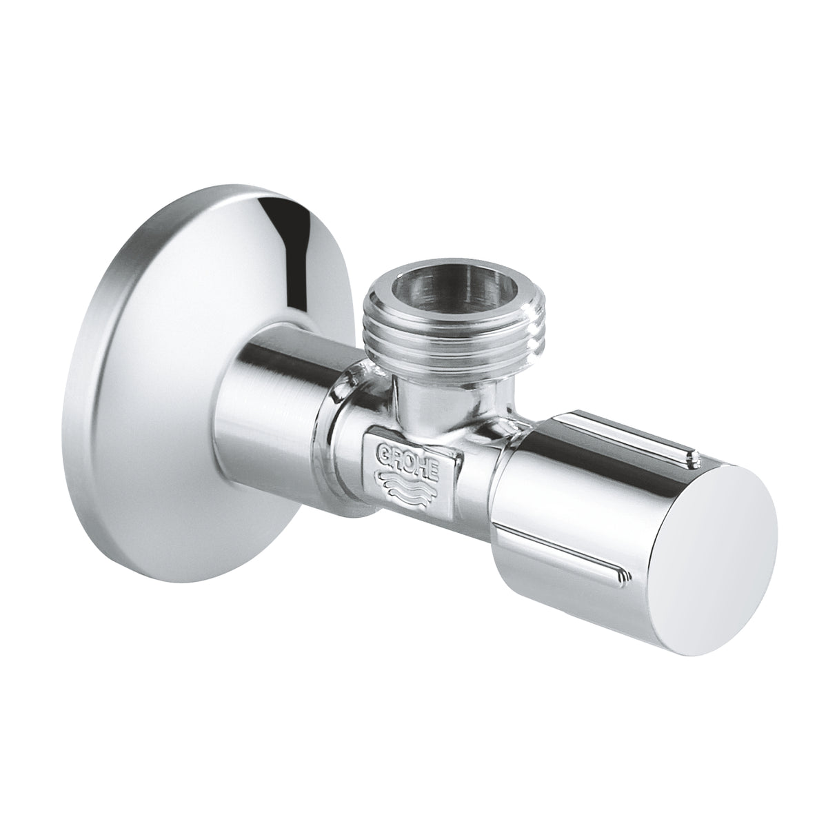 ANGLE VALVE 1/2INCH X 1/2INCH - GROHE - (CHROME - G3 - ANGLE VALVES NEUTRAL HANDLE - 0x15 mm - 0inchX0.5inch)
