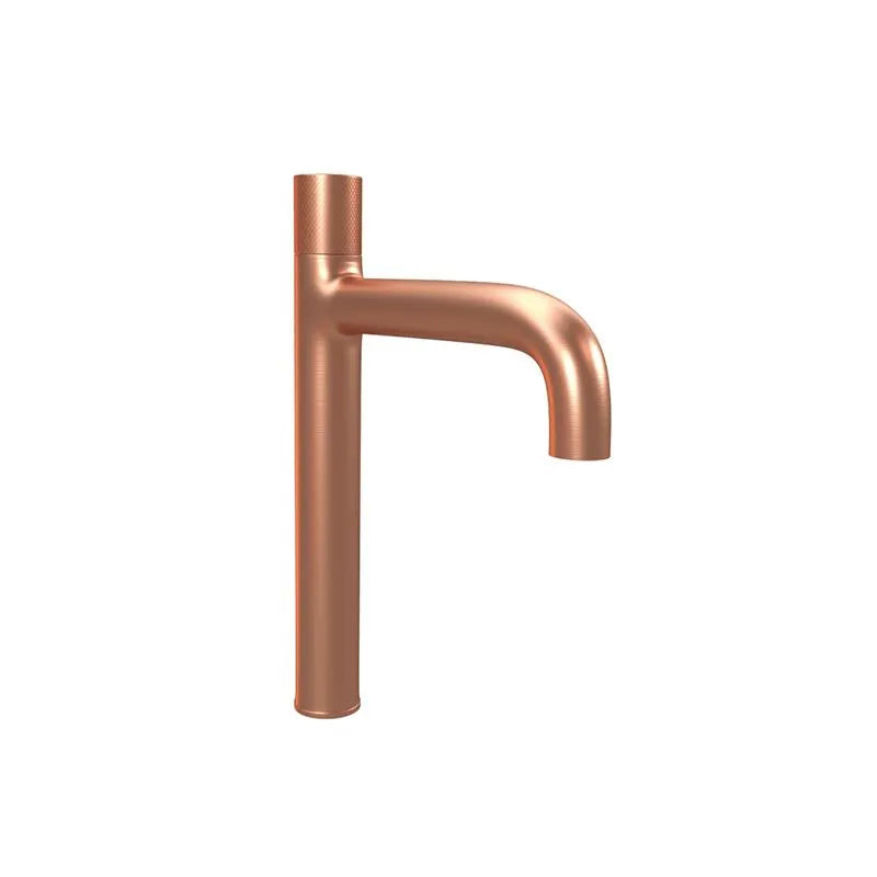 BASIN MIXER TABLE MOUNTED TALL WITH BRAIDED HOSES - LUXELET - ( ROSE GOLD BRUSHED - SPECTRE - 0x15 mm - 0inchX0.5inch )