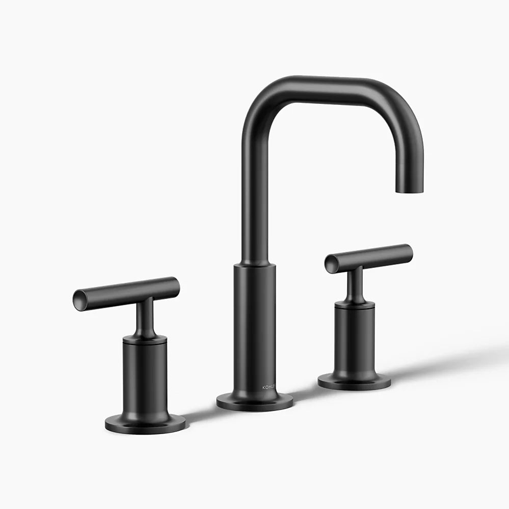 WIDESPREAD BATHROOM SINK FAUCET WITH LEVER HANDLES PURIST LAV FAUCET - KOHLER LUXURY - ( MATTE BLACK - LUXURY - 0x0 mm - 0inchX0inch )