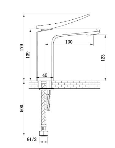 SINGLE LEVER SHORT BRASS BASIN MIXER FOAM FLOW - AQUANT - ( ROSE GOLD - WAVE SERIES - 0x0 mm - 0inchx0inch )
