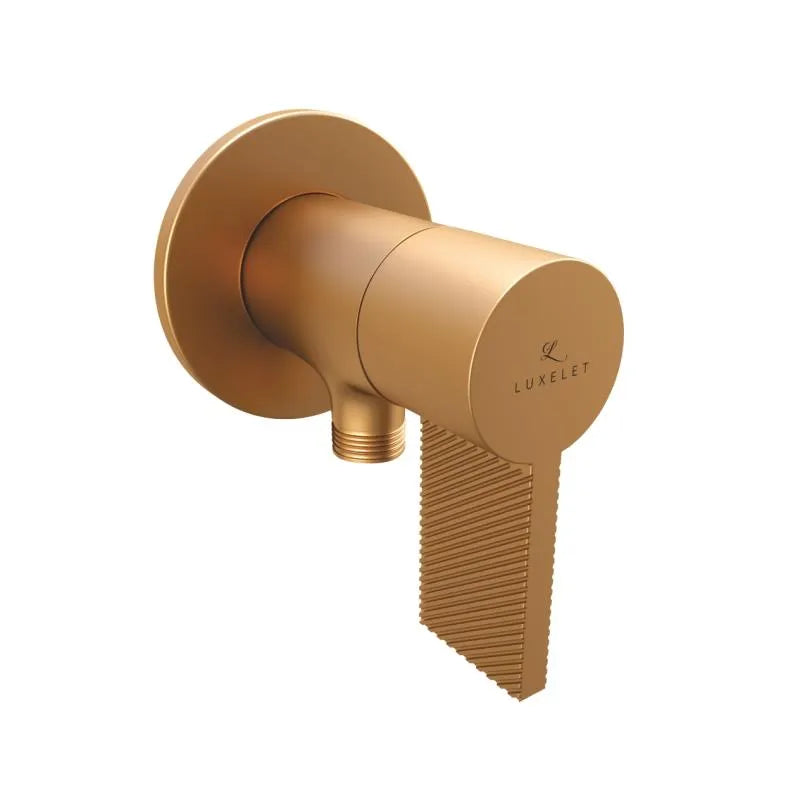 ANGLE COCK W/FLANGE - LUXELET - ( BRUSHED BRONZE - ORRA - 0x15 mm - 0inchX0.5inch )