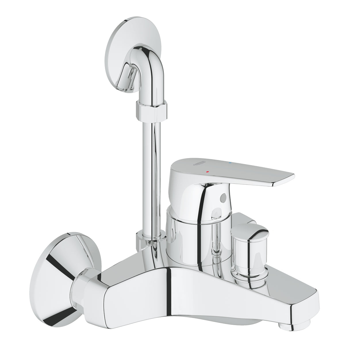 BAUFLOW 1-HANDLE BATH/SHOWER MIXER, L BEND - GROHE-G2 - ( CHROME - G2 - BAUCONTEMPORARY - 0x15 mm - 0inchX0.6inch )