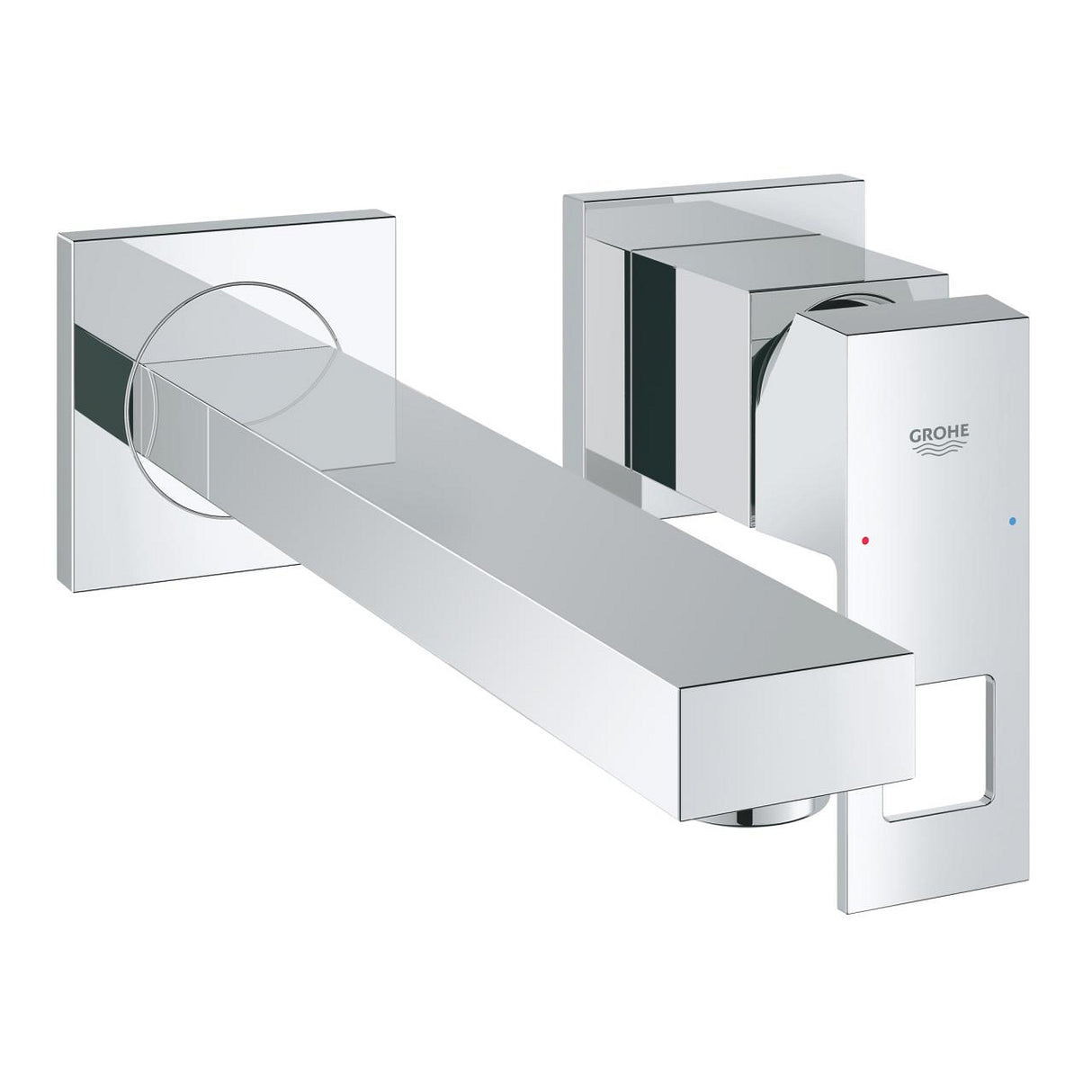 EUROCUBE 2-HOLE, 1-HANDLE WALL-MOUNT BASIN MIXER, M SIZE - GROHE - ( CHROME - G4 - EUROCUBE - 0x15 mm - 0inchX0.5inch )