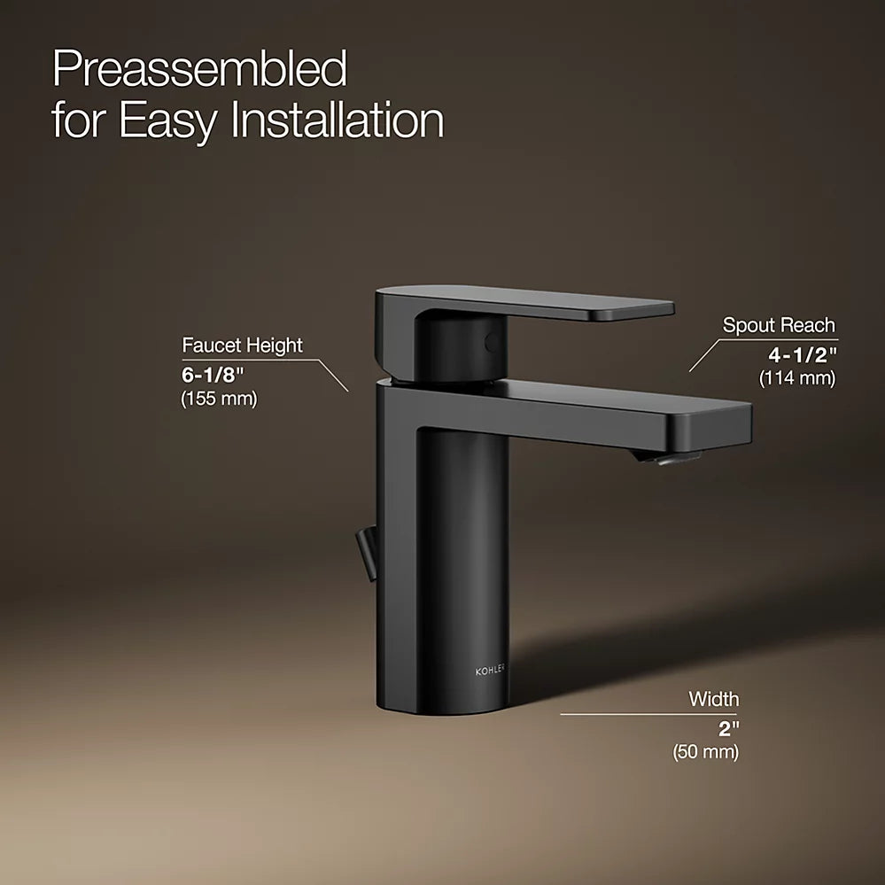PARALLEL SC LAV FAUCET W/O DRAIN - KOHLER PREMIUM -  ( MATT BLACK - PREMIUM - 0x15 mm - 0inchX0.6inch )