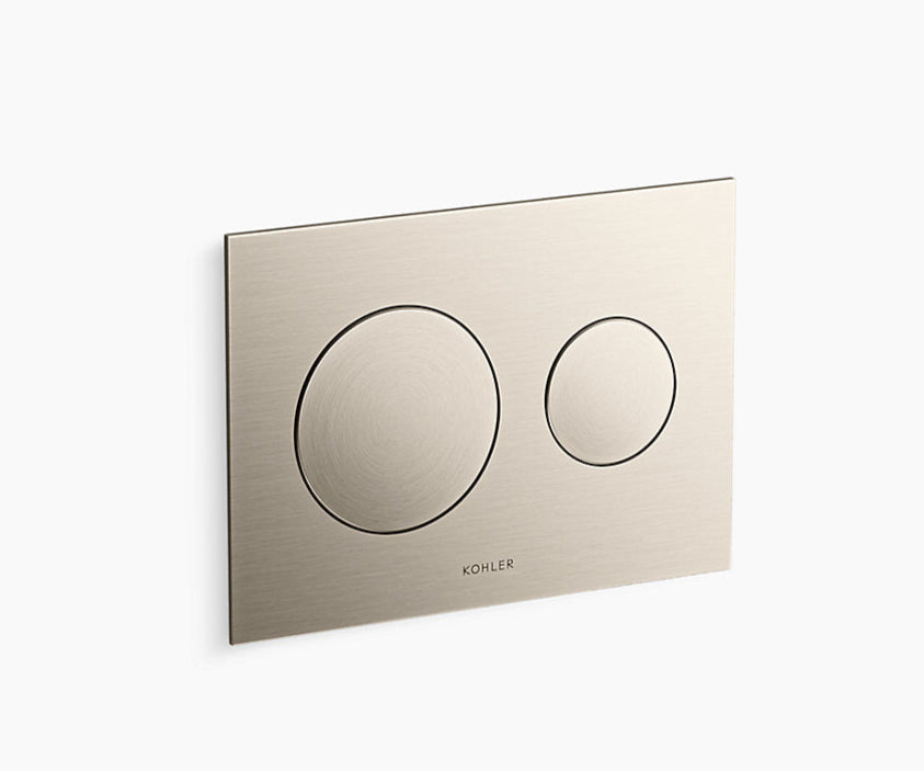 SKIM PNEUMATIC FACEPLATE IN WHITE WITH ACTUATION BUTTON - KOHLER LUXURY -  ( BRUSHED NICKEL - LUXURY - 0x15 mm - 0inchX0.5inch )