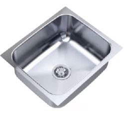1 BOWL W/O DRAIN BOARD(DEPTH 7INCH) THK 1MM - CARYSIL -  ( MATT FINISH - ELEGANCE - 457x406 mm - 18inchX16inch )