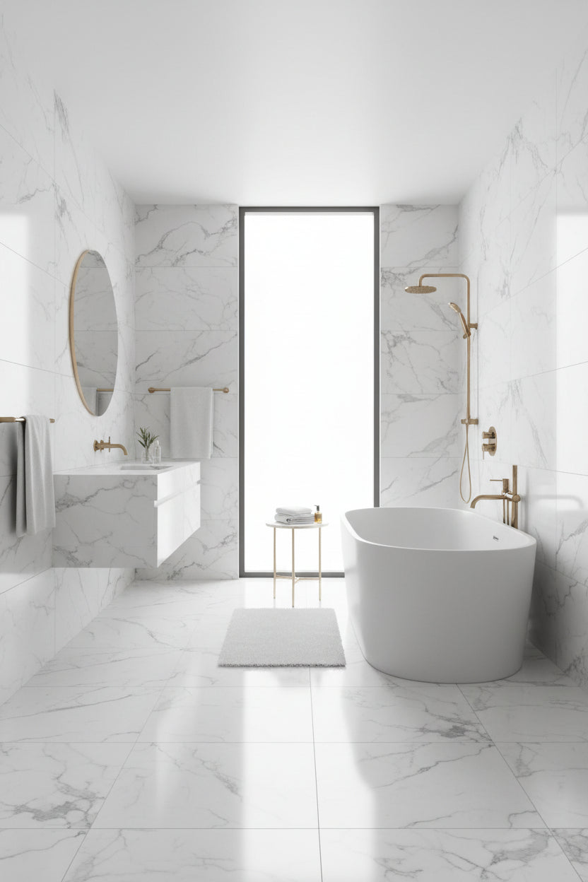 FLOREST WHITE - INDIAN TILES - ( - CRIST MATT BASE - 1200x600 mm - 48inchX24inch)