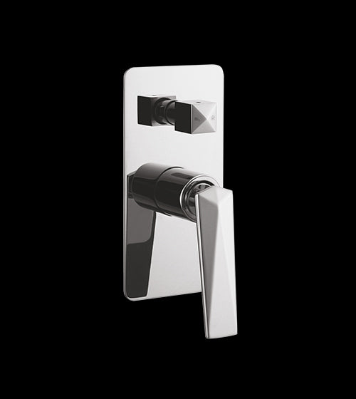 SINGLE LEVER DIVERTER WITH 3 OUTLETS BRASS BODY 15MM INLET - AQUANT -  ( CHROME - SLENDER SERIES - 0x0 mm - 0inchx0inch )