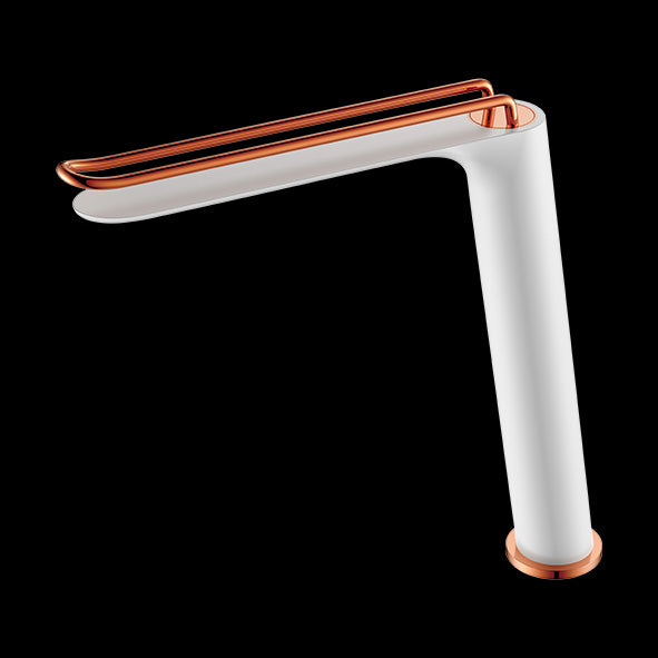 TALL BRASS BASIN MIXER - AQUANT -  ( ROSE GOLD+MATT WHITE -  - 0x0 mm - 0inchx0inch )