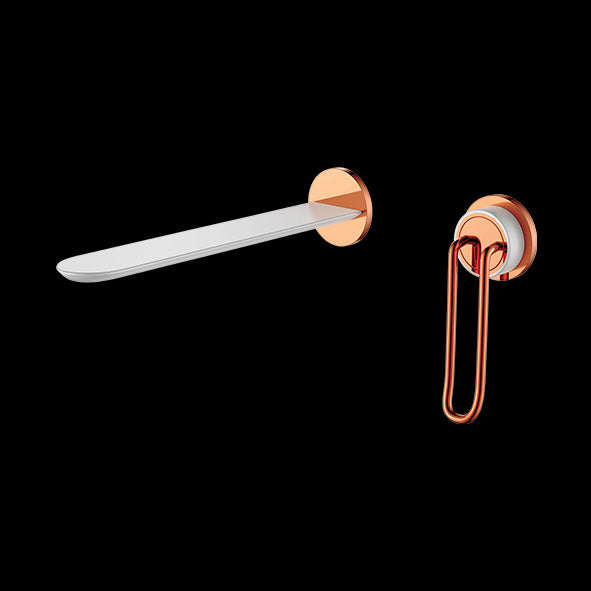 BRASS WALL BASIN MIXER - AQUANT -  ( ROSE GOLD+MATT WHITE -  - 0x0 mm - 0inchx0inch )