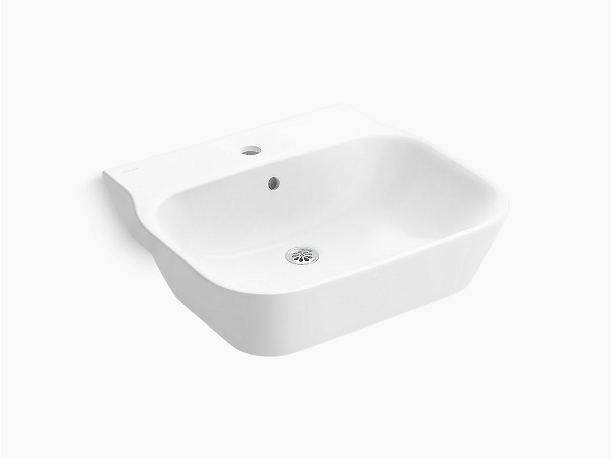TABLE TOP W/BASIN SQUARE W/TAP HOLE - KOHLER POPULAR -  ( WHITE - POPULAR - 550x550 mm - 22inchX22inch )