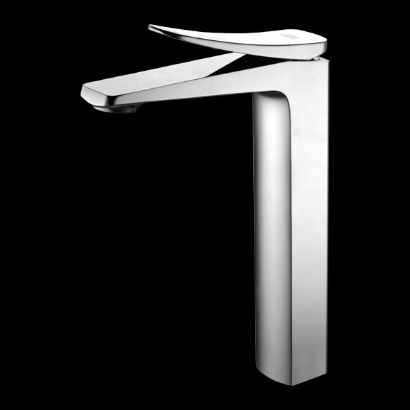 TALL BRASS BASIN MIXER - AQUANT -  ( POLISHED CHROME - WAVE SERIES - 0x0 mm - 0inchx0inch )