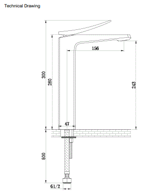 TALL BRASS BASIN MIXER - AQUANT -  ( ROSE GOLD -  - 0x15 mm - 0inchX0.5inch )