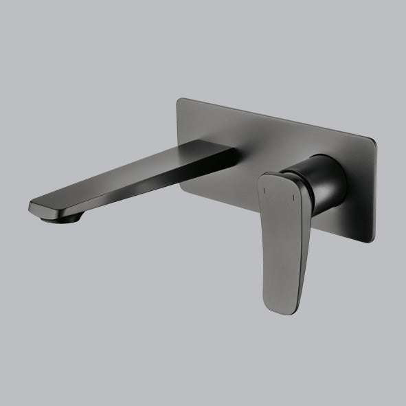 SINGLE LEVER BRASS BASIN MIXER FOAM FLOW - AQUANT - ( GRAPHITE GREY - WAVE SERIES - 0x0 mm - 0inchx0inch )
