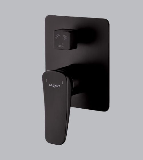 SINGLE LEVER DVTR W/3 OUTLETS CONC.BODY - AQUANT -  ( MATT BLACK -  - 0x15 mm - 0inchX0.5inch )