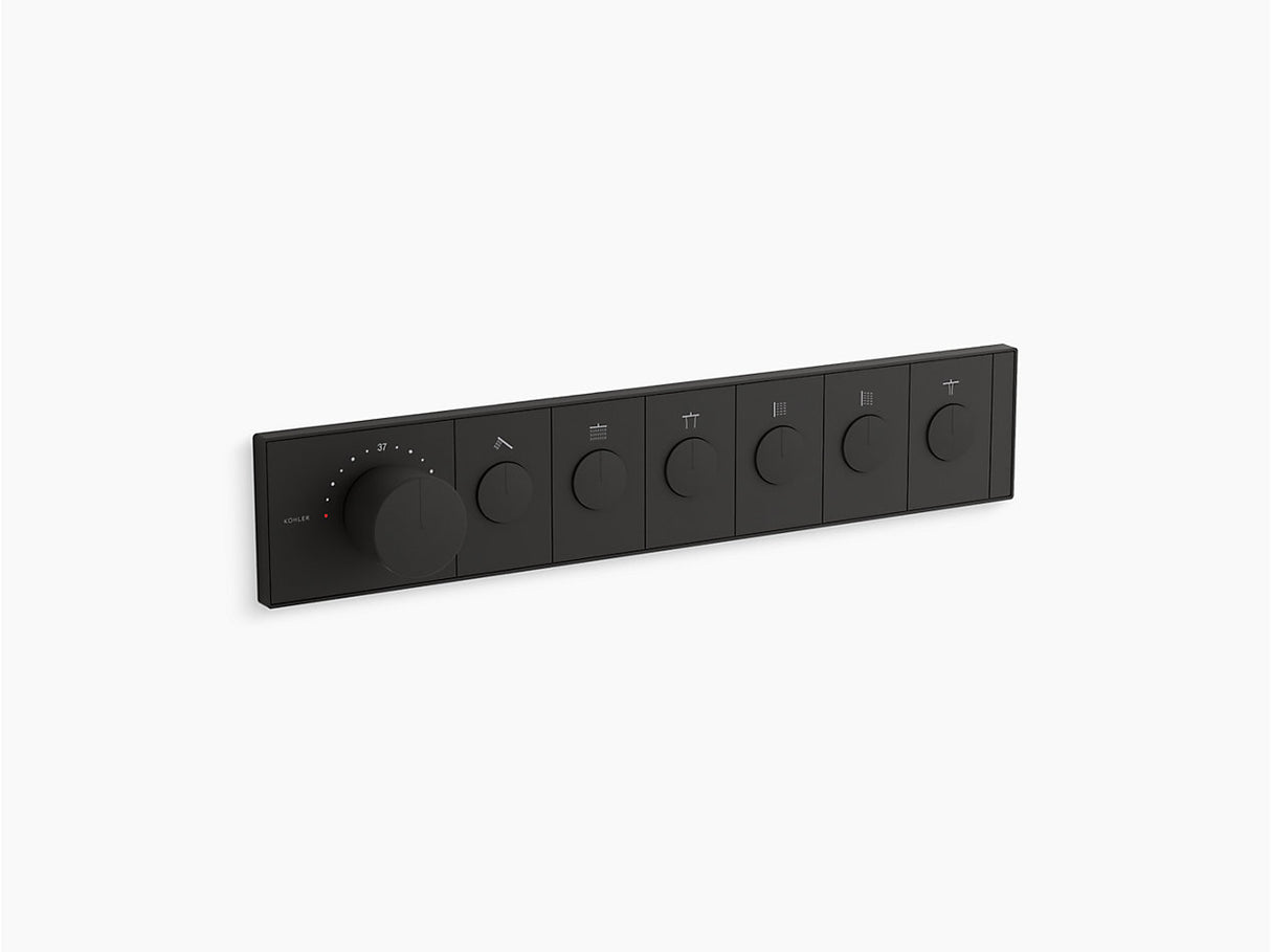 ANTHEM RECESSED EXPOSED PART MECH THERM/CONT 2IN/6OUT - KOHLER LUXURY - ( MATT BLACK - LUXURY - 0x0 mm - 0inchx0inch )