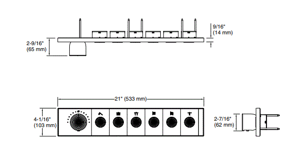 ANTHEM RECESSED EXPOSED PART MECH THERM/CONT 2IN/6OUT - KOHLER LUXURY - ( FRENCH GOLD - LUXURY - 0x0 mm - 0inchX0inch )