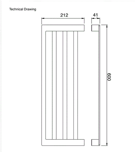 TOWEL RACK - AQUANT -  ( BRUSHED GOLD -  - 0x600 mm - 0inchX24inch )