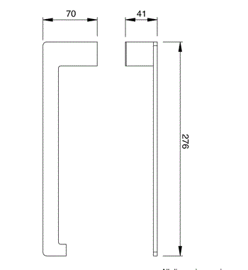 NAPKIN HOLDER - AQUANT -  ( MATT BLACK - ACCESSORIES - 276x0 mm - 11.04inchX0inch )