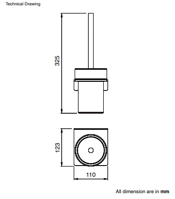 TOILET BRUSH HOLDER - AQUANT - ( GRAPHITE GRAY - - 0x0 mm - 0inchx0inch )