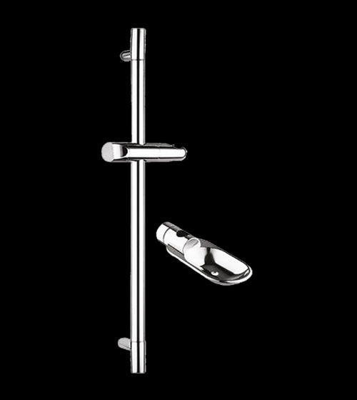 ROUND SLIDE SHOWER RAIL - AQUANT - ( CHROME - - 0x600 mm - 0inchX24inch )
