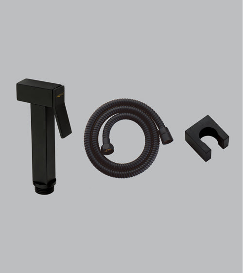 HEALTH FAUCET W/METAL TUBE & HOOK - AQUANT - ( BLACK MATT - - 0x15 mm - 0inchX0.5inch )