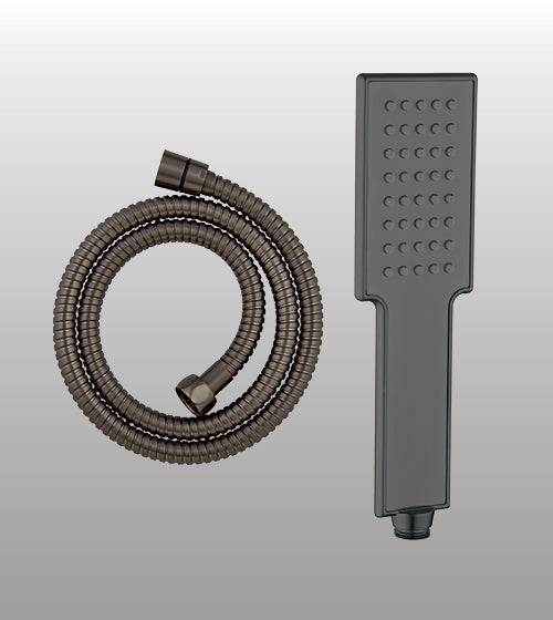 POWDER FLOW BRASS HAND SHOWER WITH 1.5 MTR HOSE - AQUANT -  ( GRAPHITE GREY -  - 0x0 mm - 0inchx0inch )